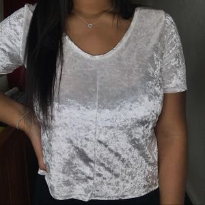 Velvet white tee shirt